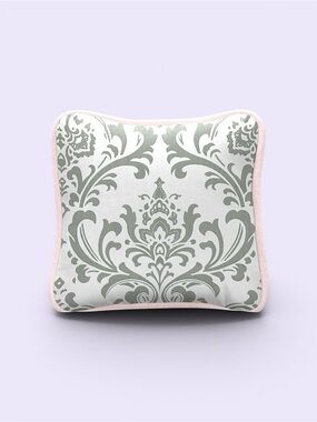 Carousel Designs Pink & Gray Traditions Damask Square Decorative Pillow